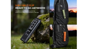 Fenix E06R Pro - Lanternă EDC Flat - 1600 Lumeni - 160 Metri - Black
